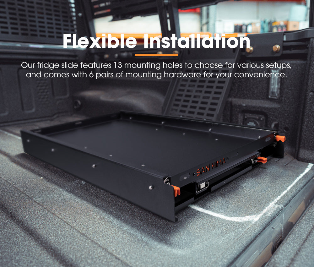 San Hima 75L Fridge Slide With Extendable Table Cutting Board Caravan Parts 90KG - Sunyee