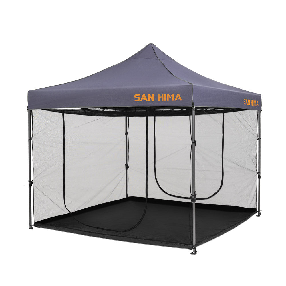 San Hima Portable Gazebo With Screen House 3m x 3m Pop Up Outdoor Camping - Sunyee
