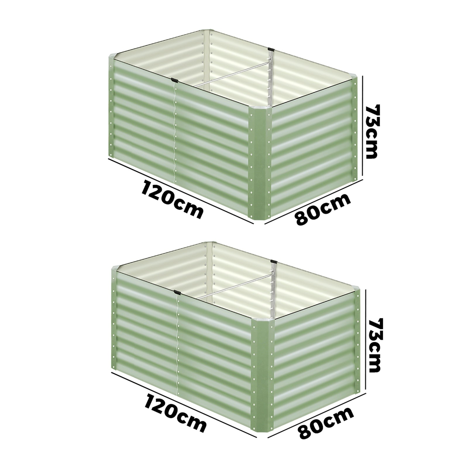 Livsip Garden Bed 240x80x73CM Raised Container Vegetable Planter Box Green - Sunyee