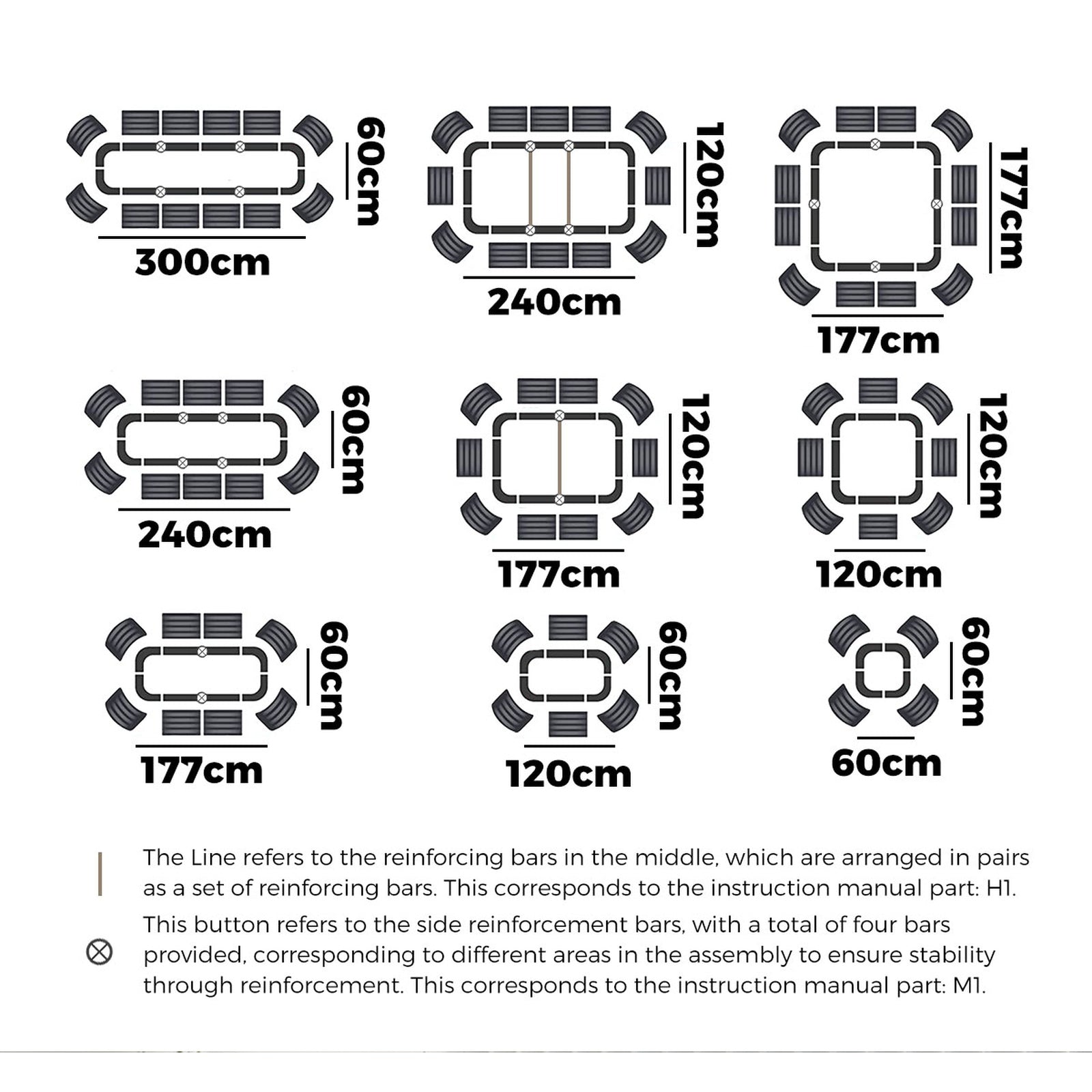 Livsip 9 In 1 Garden Bed Modular Container Planter Galvanised Steel 56CM Height - Sunyee