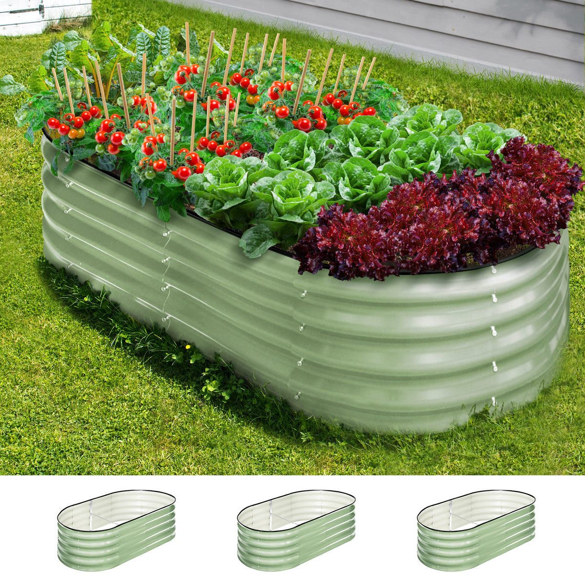 Livsip Garden Bed 160x80x42cm Planter Box Raised Container Green - Sunyee