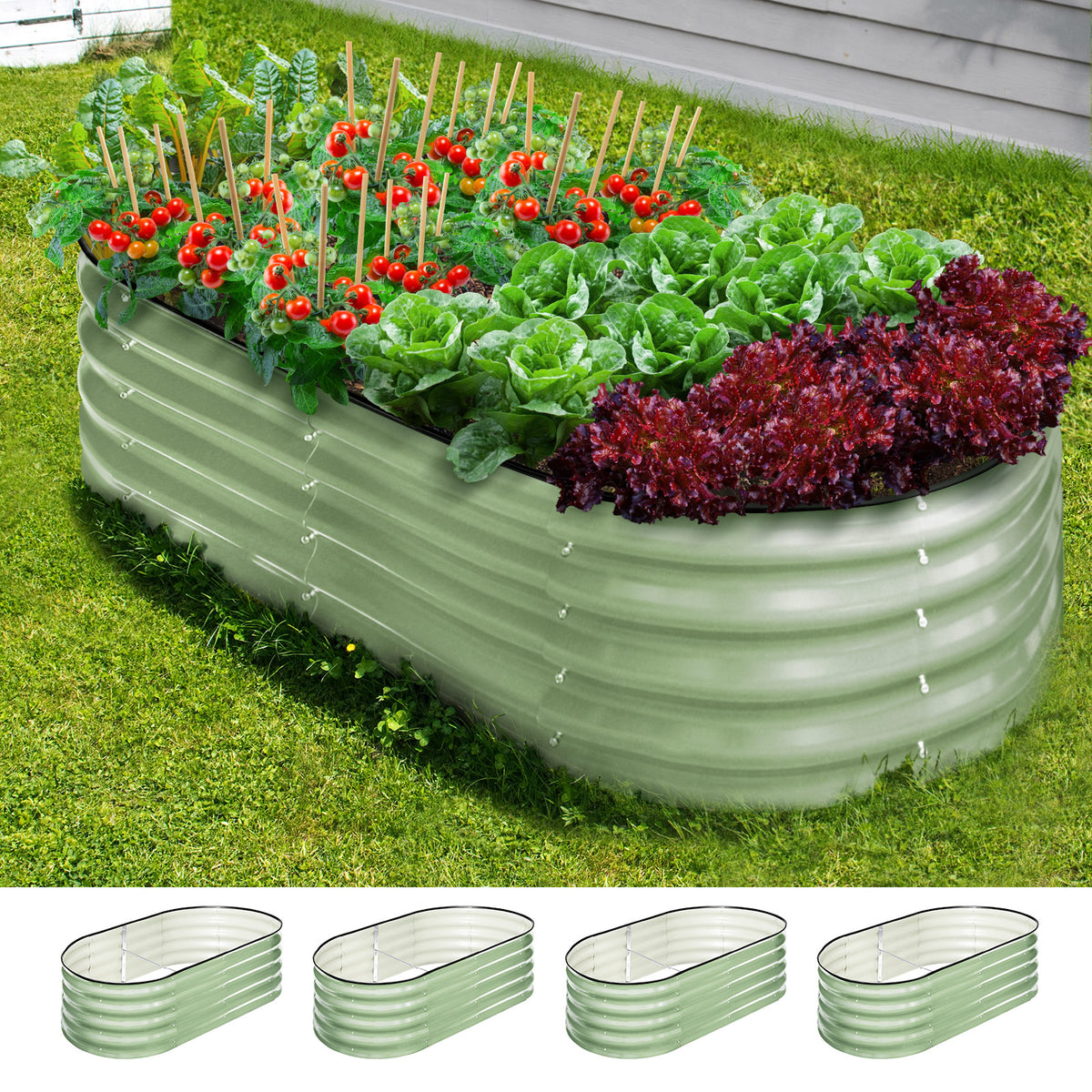 Livsip Garden Bed 160x80x42cm Planter Box Raised Container Green - Sunyee