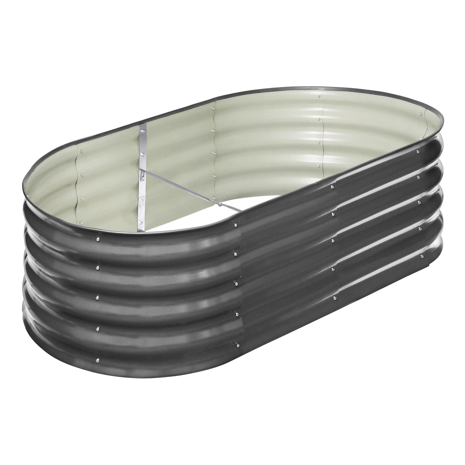 Livsip Garden Bed Oval 3 Sizes Raised Planter Box Container Galvanised Steel - Sunyee