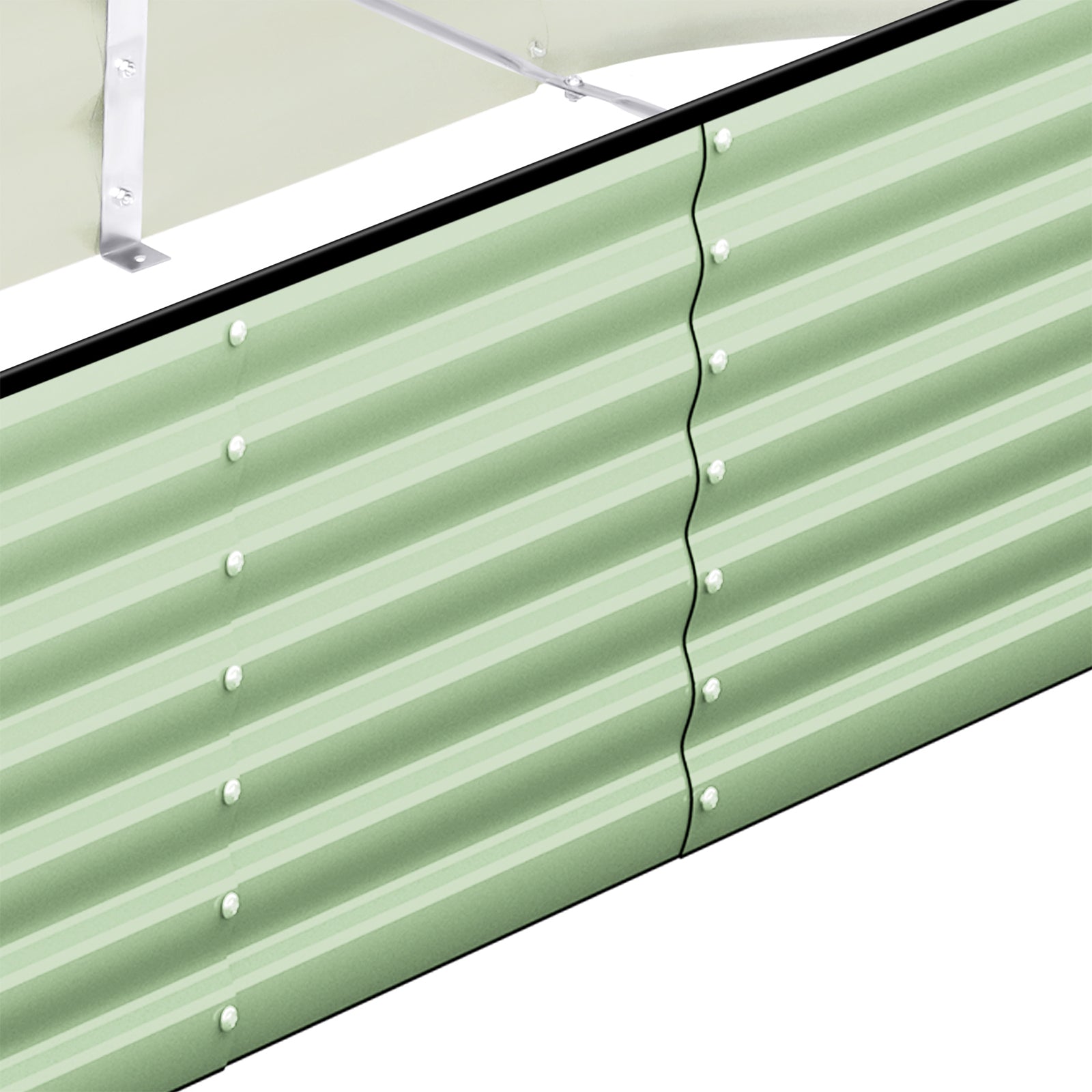Livsip 2x Garden Bed 240x80x42cm Planter Box Raised Container Galvanised Green - Sunyee