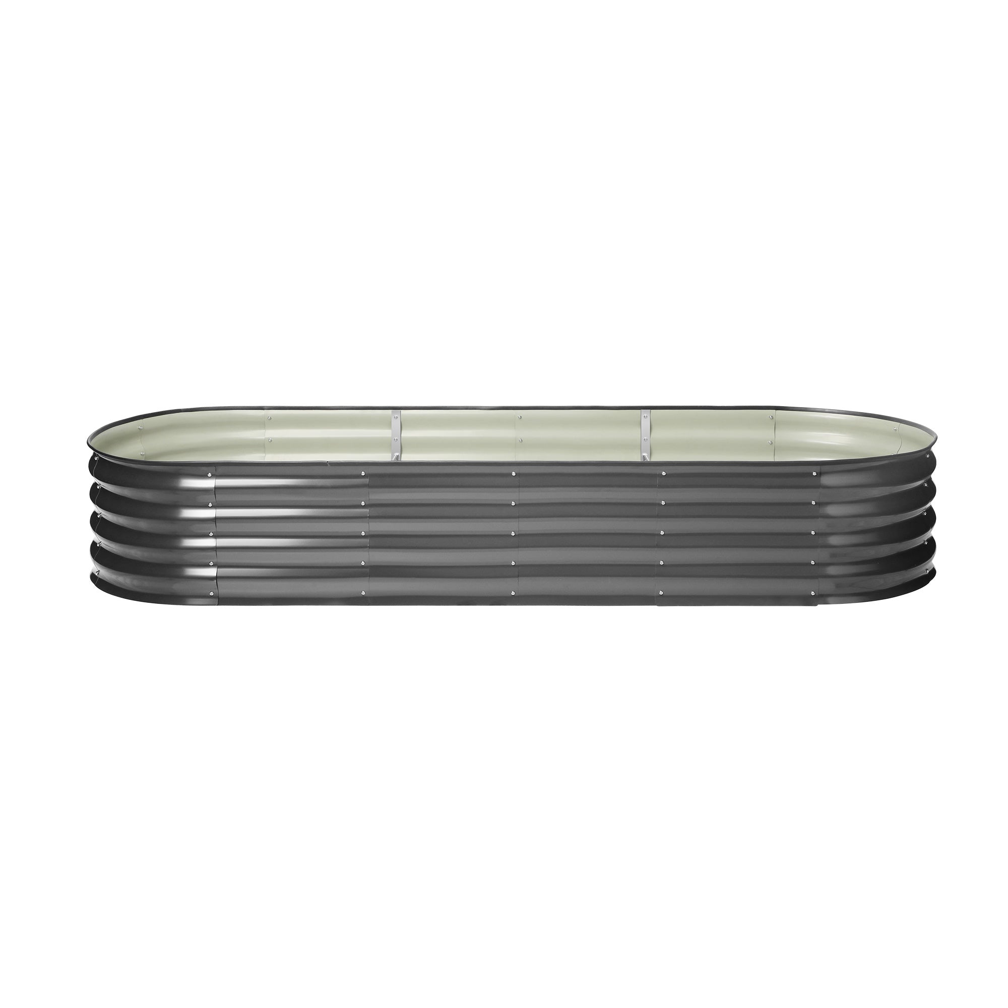 Livsip Garden Bed Oval 3 Sizes Raised Planter Box Container Galvanised Steel - Sunyee