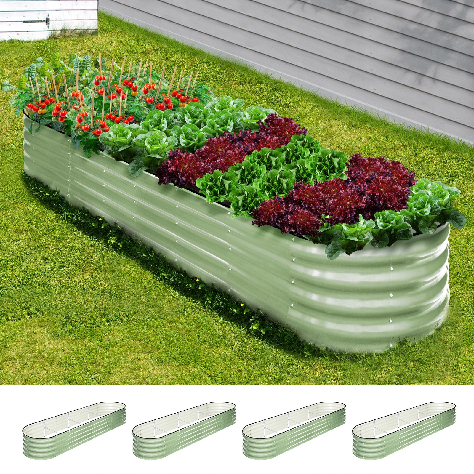 Livsip Garden Bed 320x80x42cm Planter Box Raised Container Green - Sunyee