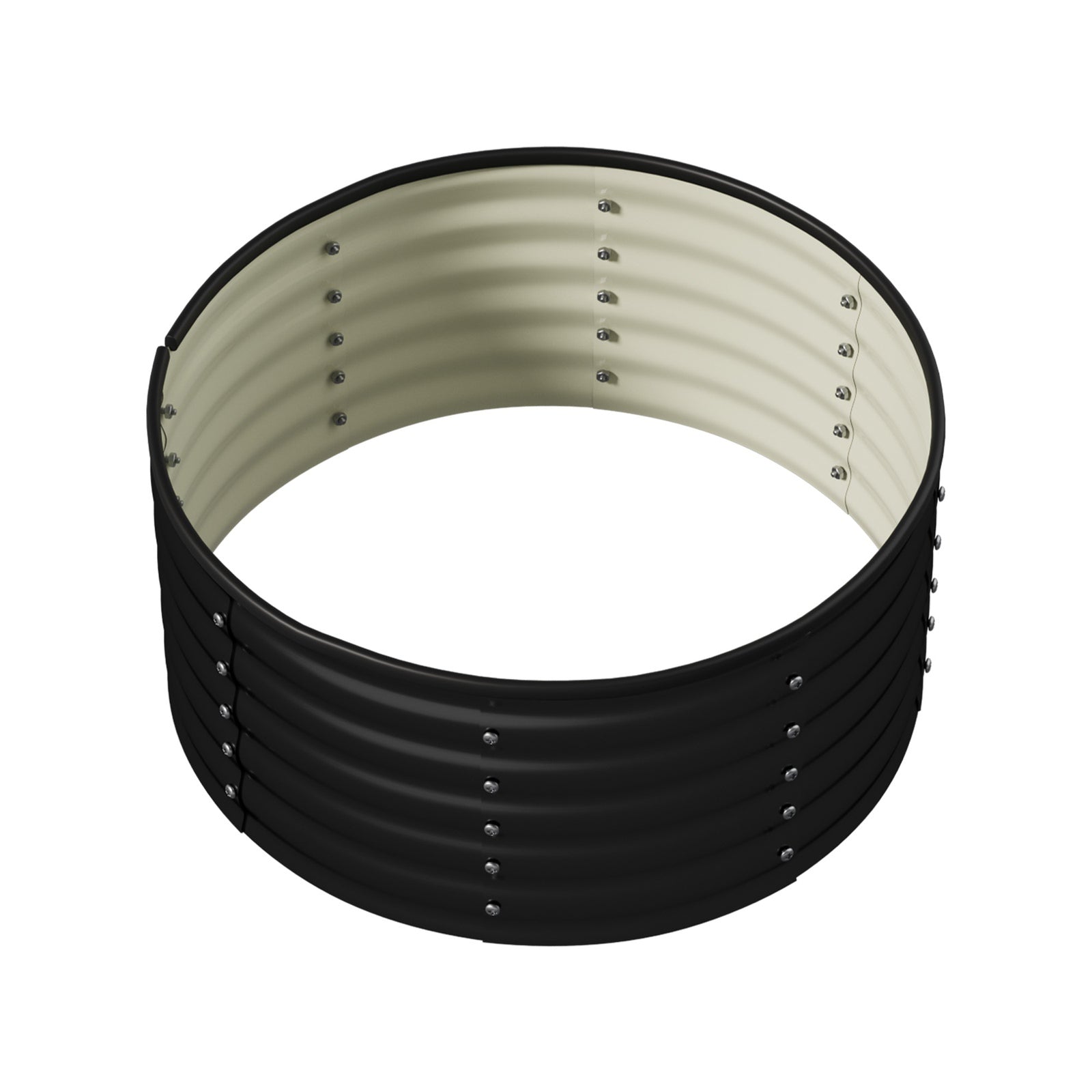 Livsip Garden Bed 90x45cm Galvanised Steel Raised Container Planter Box Round - Sunyee