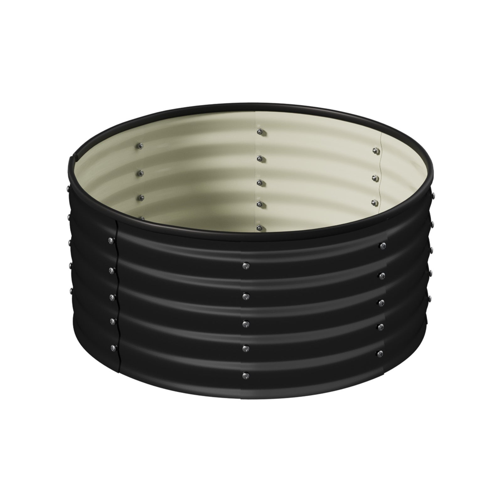 Livsip Garden Bed 90x45cm Galvanised Steel Raised Container Planter Box Round - Sunyee