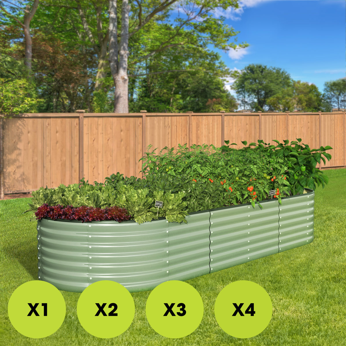 Livsip Garden Bed 240x80x56cm Planter Box Raised Container Green - Sunyee