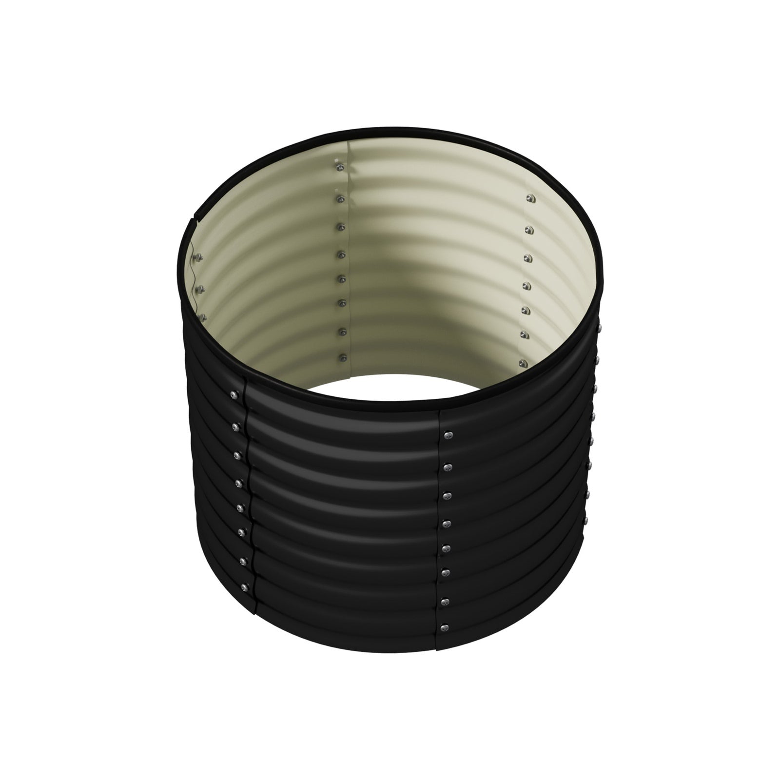 Livsip Garden Bed 80x68cm Galvanised Steel Raised Container Planter Box Round - Sunyee