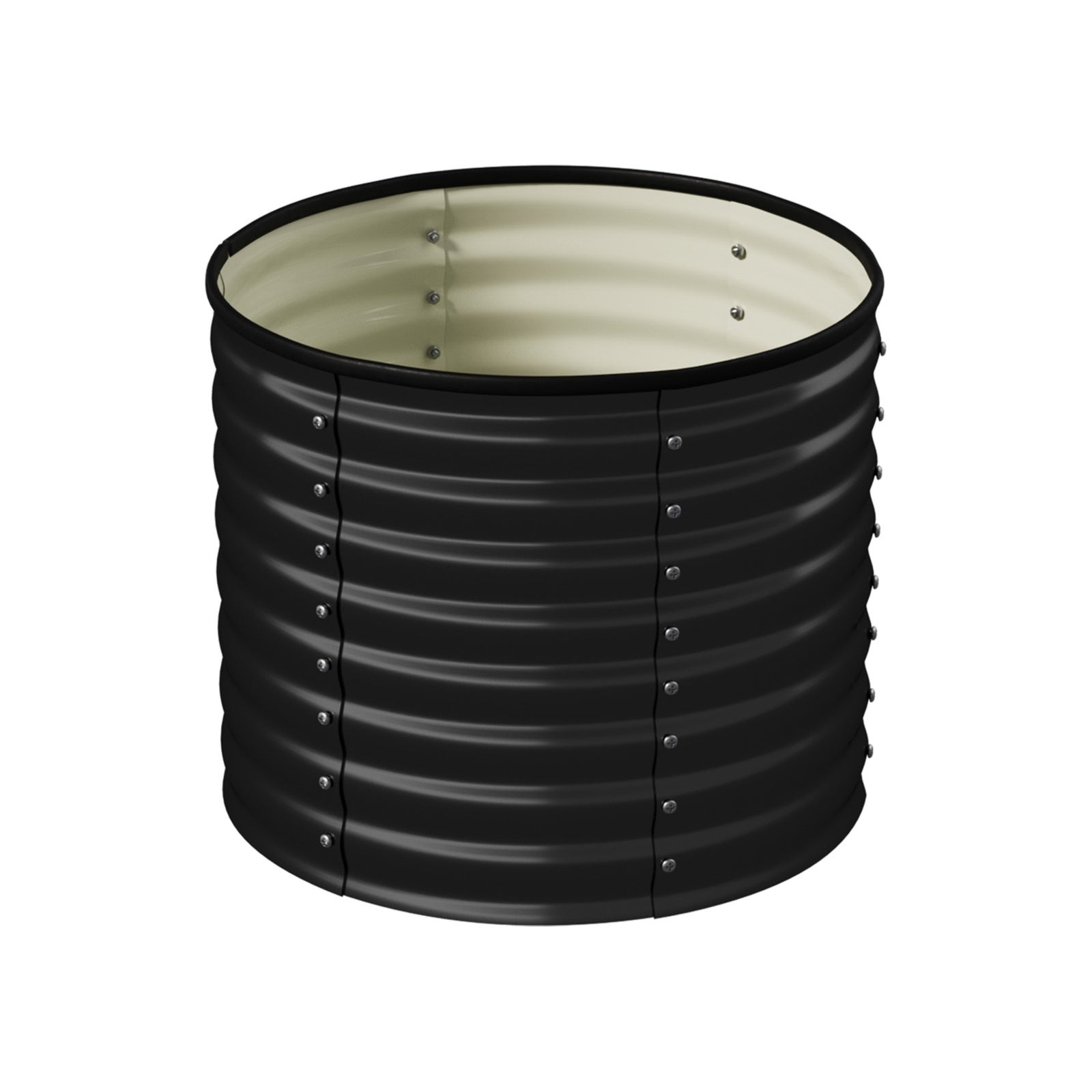 Livsip Garden Bed 80x68cm Galvanised Steel Raised Container Planter Box Round - Sunyee
