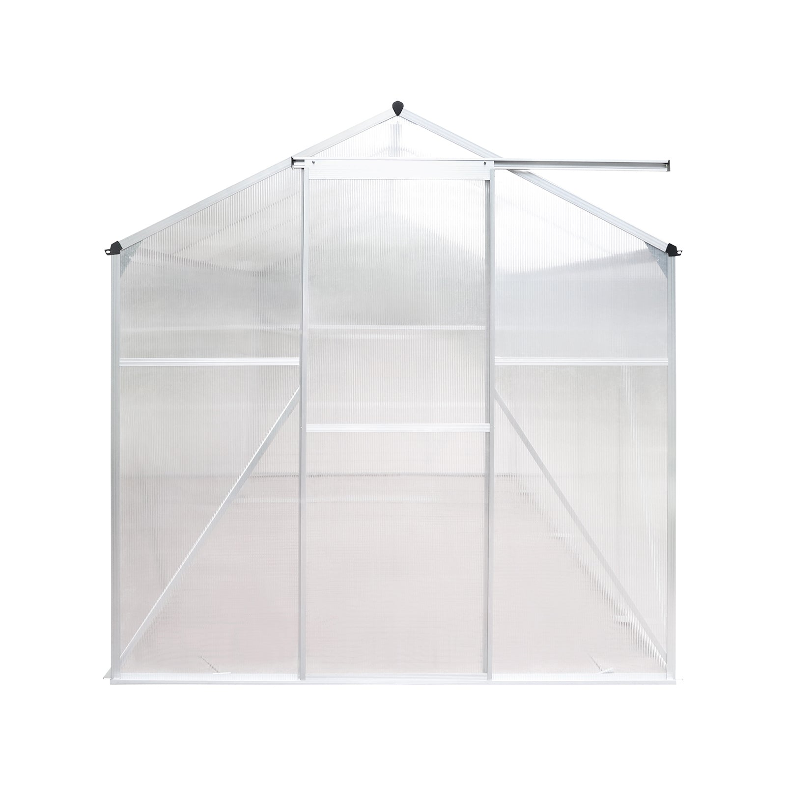 Livsip Greenhouse Aluminium Green House Shed Polycarbonate Walk in 2.52x1.9M - Sunyee