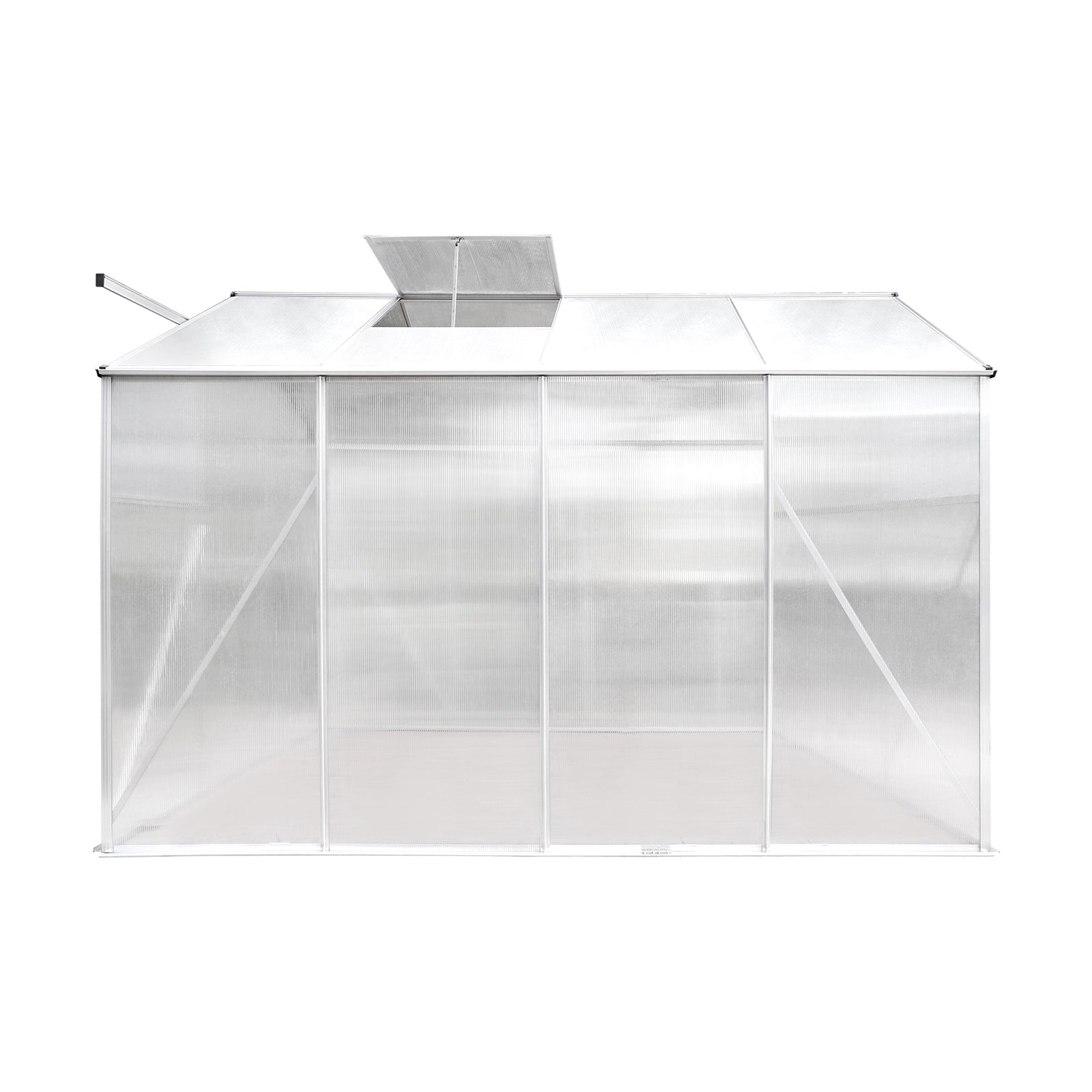 Livsip Greenhouse Aluminium Green House Shed Polycarbonate Walk in 2.52x1.9M - Sunyee