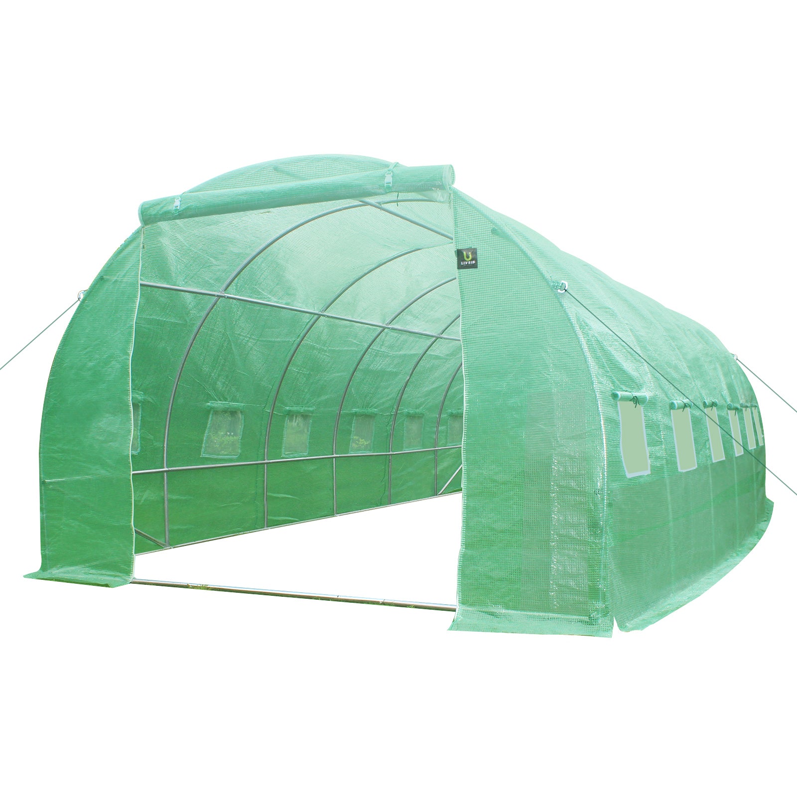 Livsip Greenhouse 6M/4M/3M Walk in Garden Shed Tunnel Green House Storage Plant - Sunyee