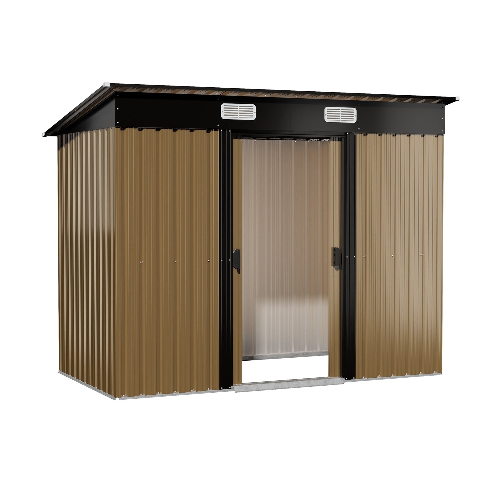 Livsip Garden Shed Outdoor Storage 2.38x1.31M Tool Workshop Cabin Steel House - Sunyee