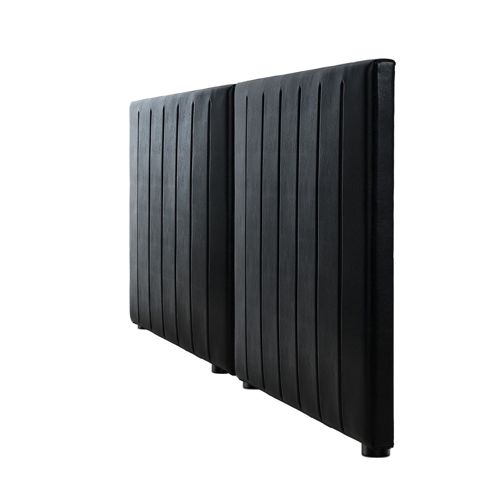 Oikiture Bed Frame Headboard Double Queen King Size Head Bedhead Black Leather - Sunyee