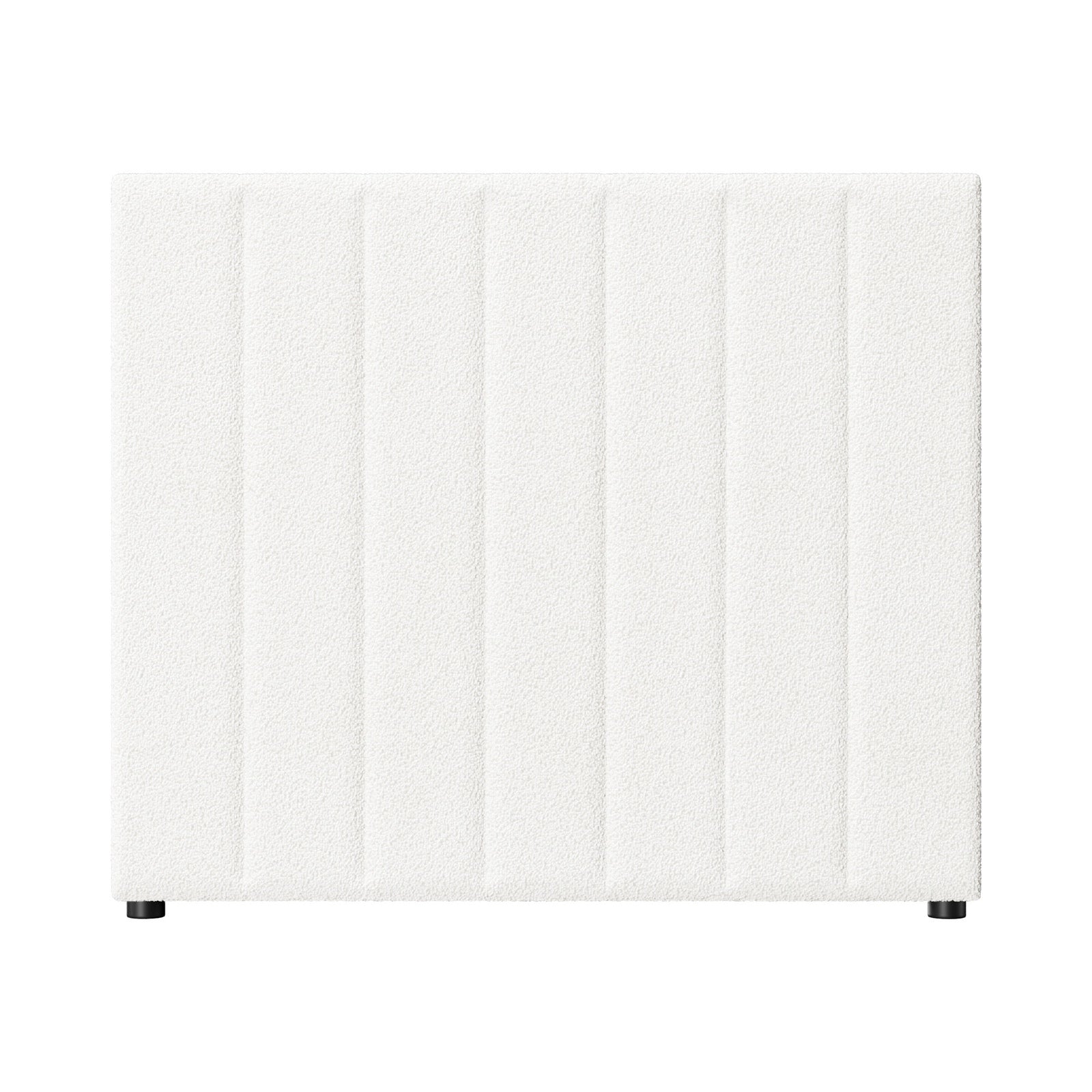 Oikiture Headboard Queen Double King Single Bedhead Boucle Fabric White - Sunyee
