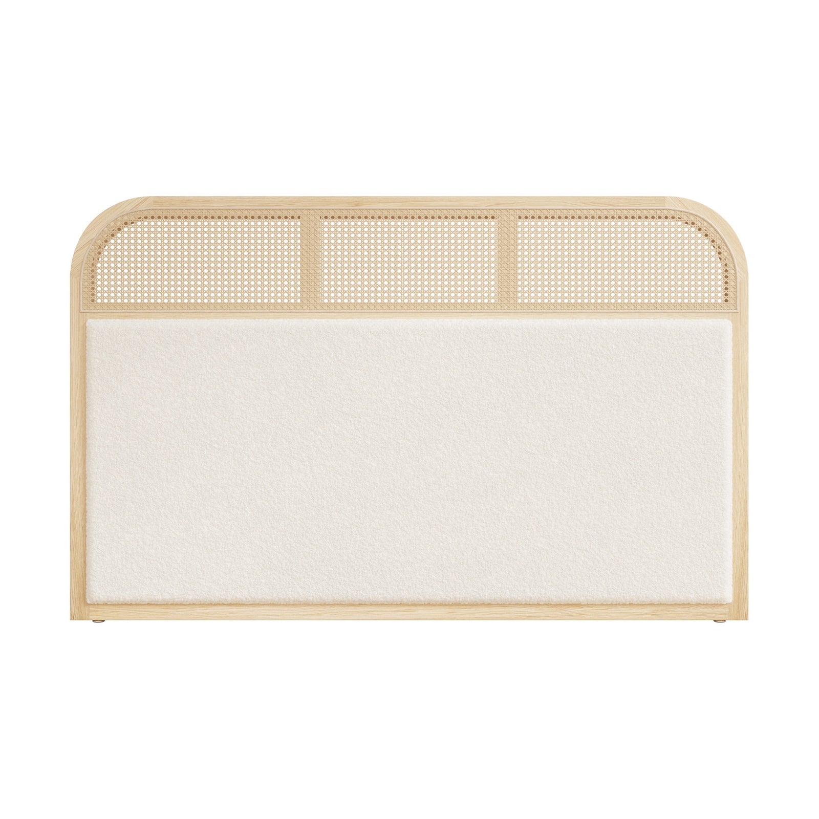 Oikiture Bed Head Headboard Queen Size Rattan Bedboard Natural - Sunyee