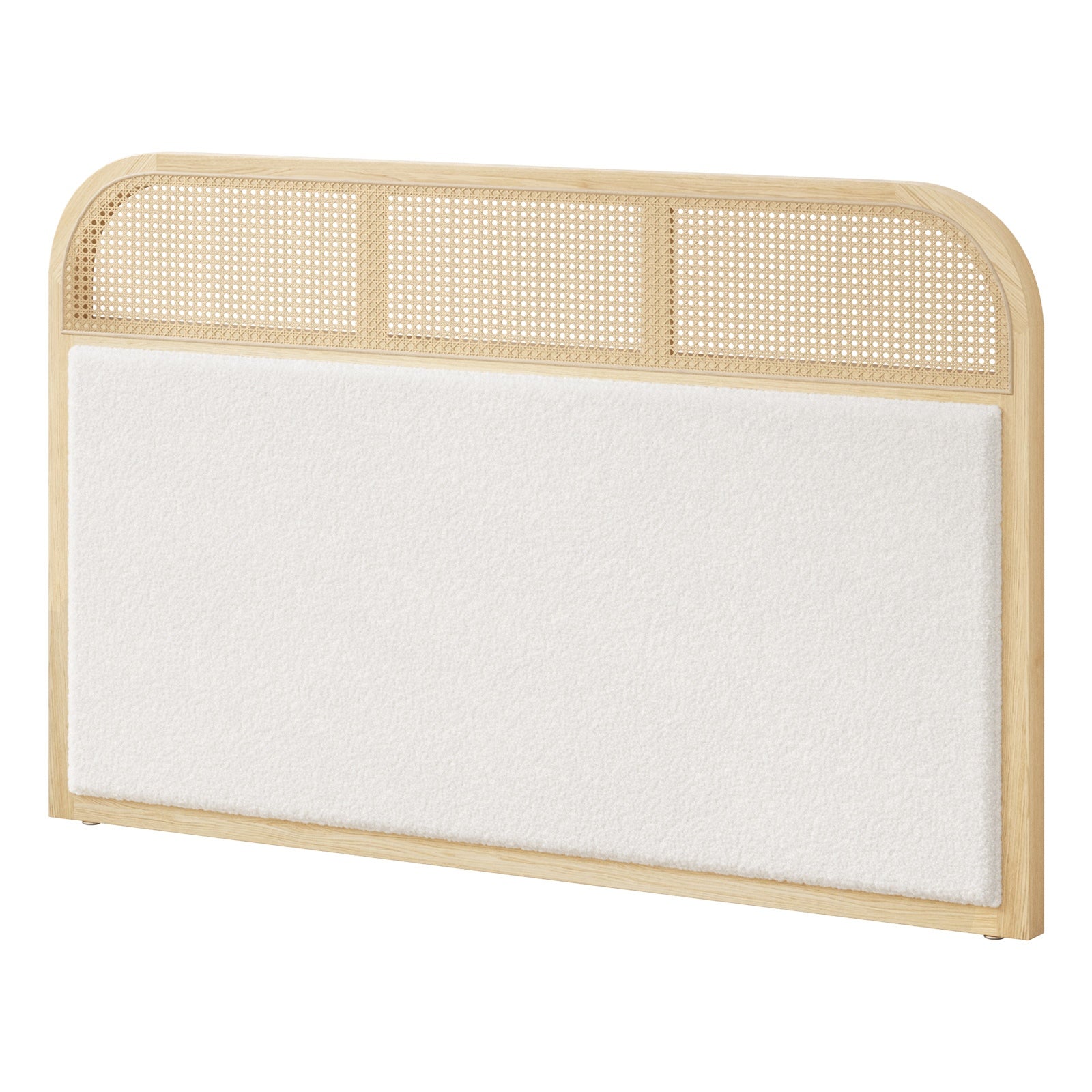 Oikiture Bed Head Headboard Queen Size Rattan Bedboard Natural - Sunyee