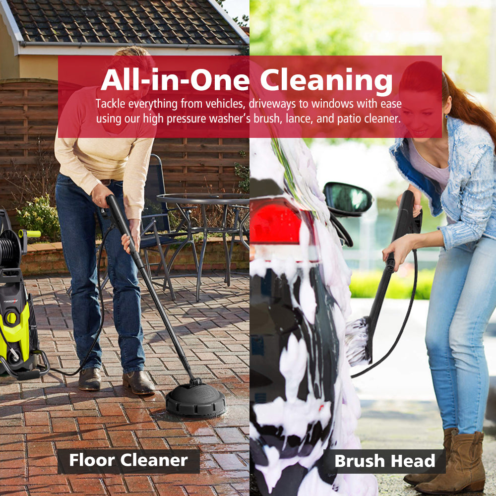 2700W Peak High Pressure Washer Cleaner 4200PSI Green + 18PCS Car Cleaning Kit - Sunyee