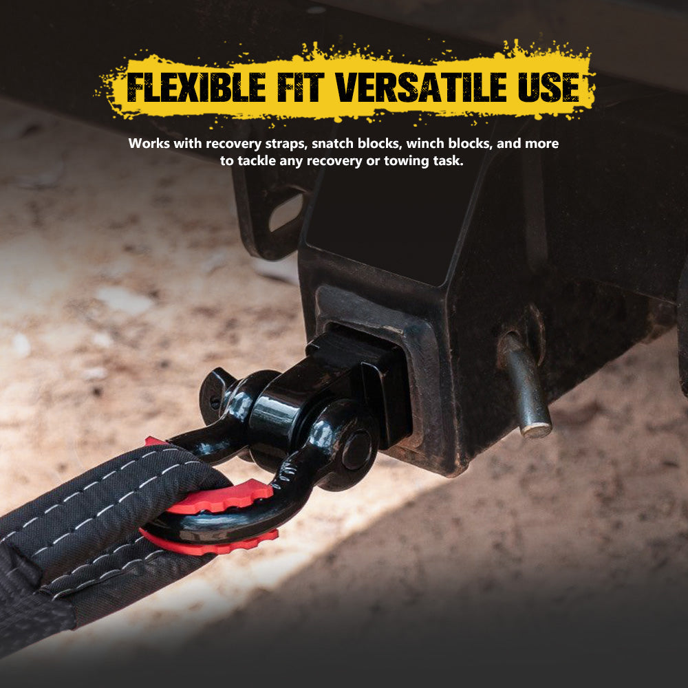 Recovery Hitch Receiver Rated 4.75 Tonne + Bow Shackle Tow Bar Off Road 4x4 4WD - Sunyee