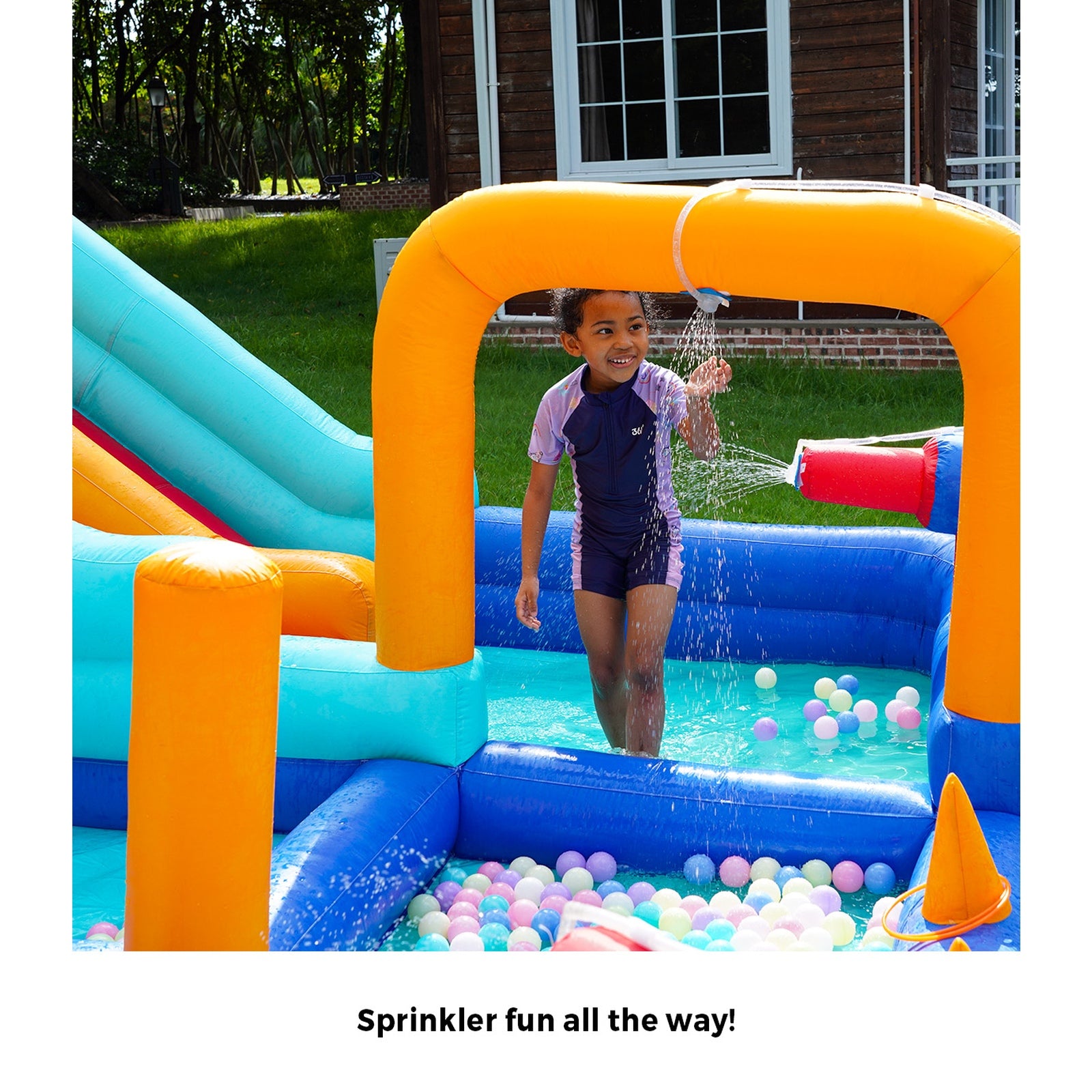 Doctor Dolphin 10-IN-1 Inflatable Water Park Jumping Castle Dual Slides Blower - Sunyee