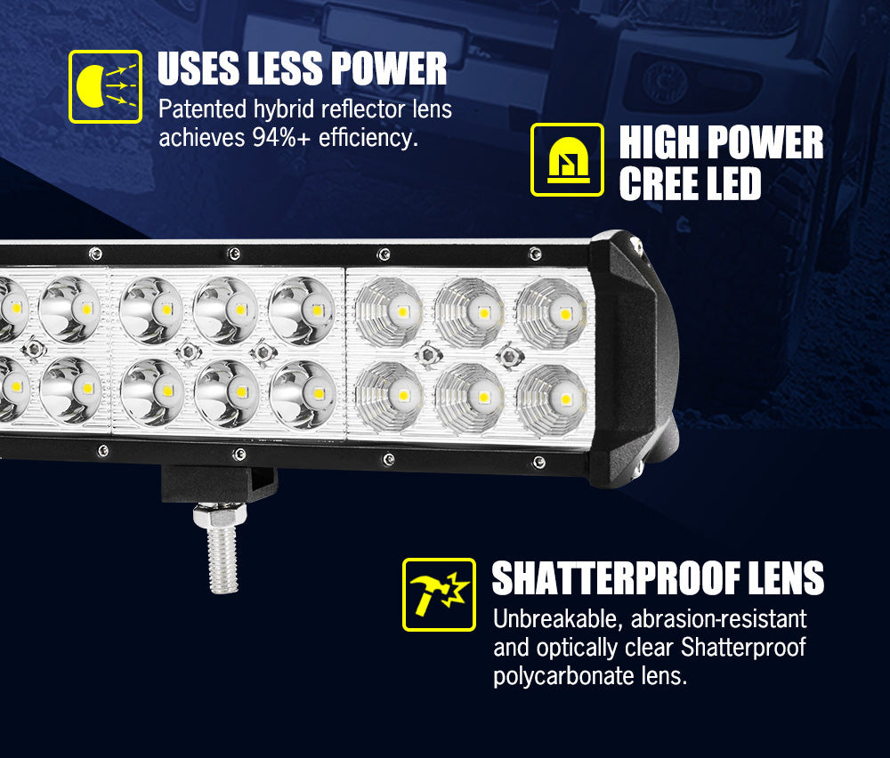 Lightfox 20inch Led Light Bar 1 Lux @ 400M IP68 6,990 Lumens - Sunyee