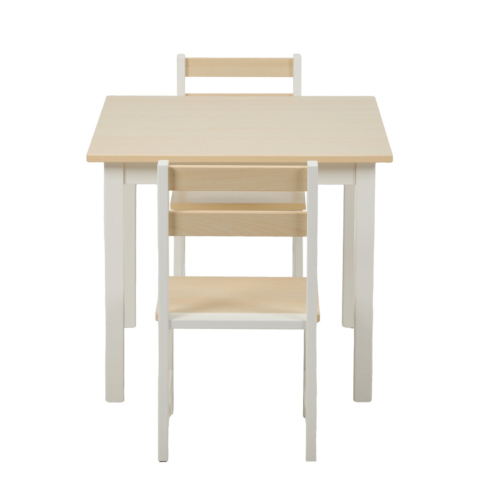 Oikiture Kids Table and Chairs Set Toddler Activity Study Play Desk Natural