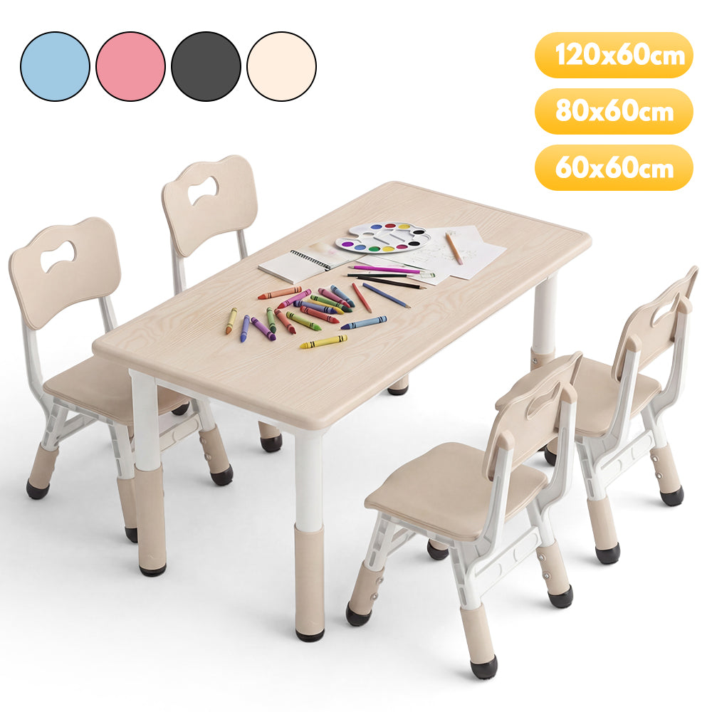 PlayPals Kids Table and Chairs Set Height Adjustable Graffiti Desktop - Sunyee