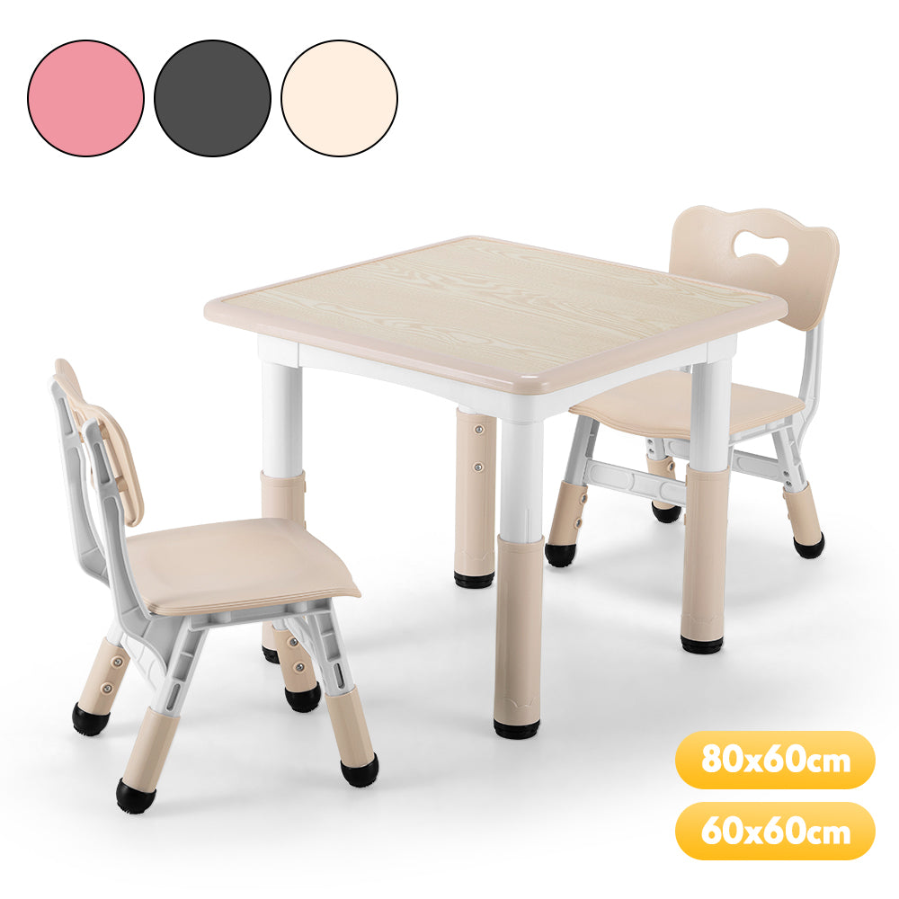 PlayPals Kids Table and Chairs Set Height Adjustable Graffiti Desktop - Sunyee