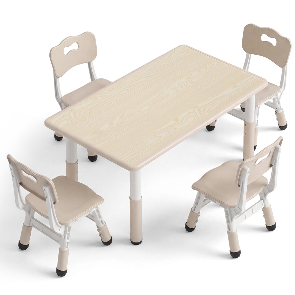PlayPals Kids Table and Chairs Set Height Adjustable Graffiti Desktop - Sunyee