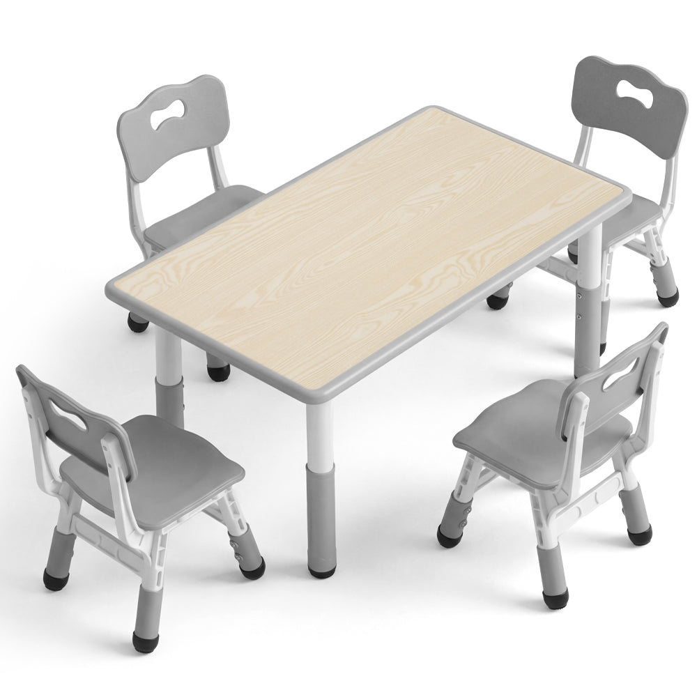 PlayPals Kids Table and Chairs Set Height Adjustable Graffiti Desktop - Sunyee