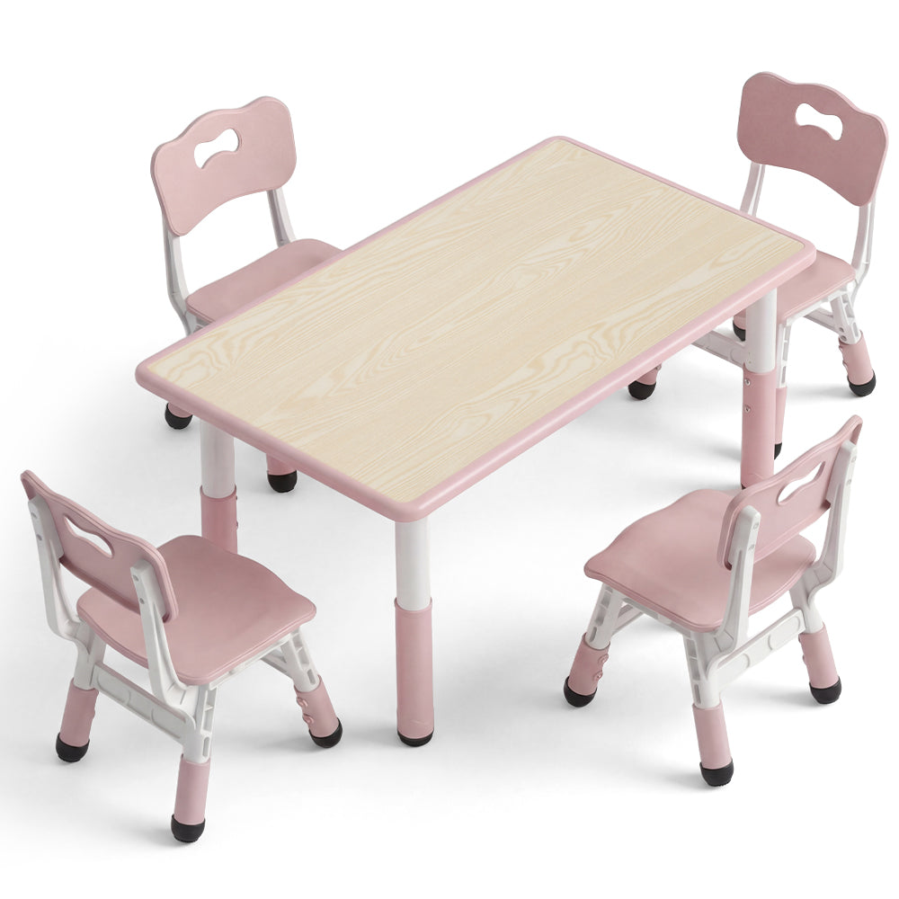 PlayPals Kids Table and Chairs Set Height Adjustable Graffiti Desktop - Sunyee