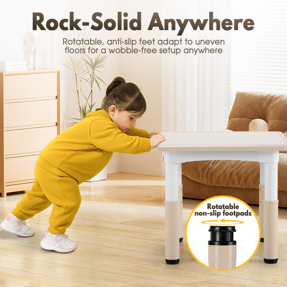 PlayPals Kids Table and Chairs Set Height Adjustable Graffiti Desktop - Sunyee