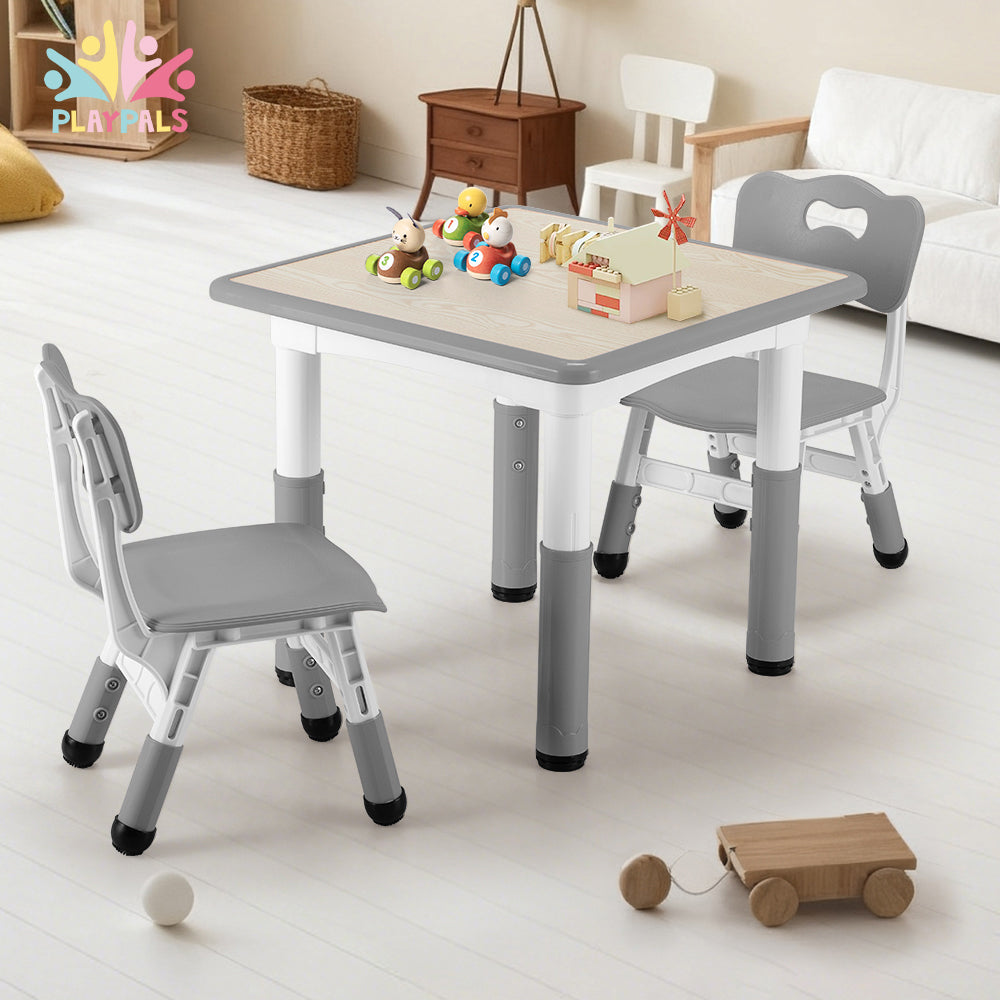 PlayPals Kids Table and Chairs Set Height Adjustable Graffiti Desktop - Sunyee