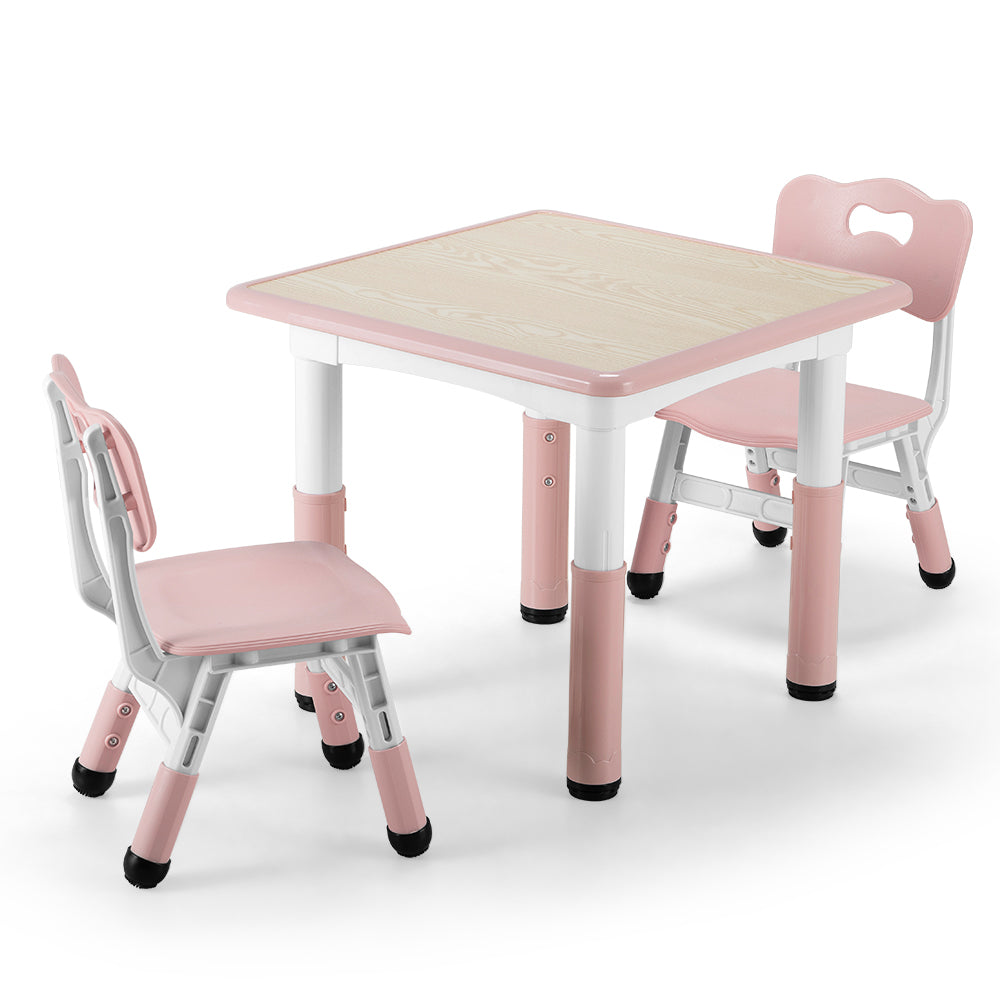 PlayPals Kids Table and Chairs Set Height Adjustable Graffiti Desktop - Sunyee