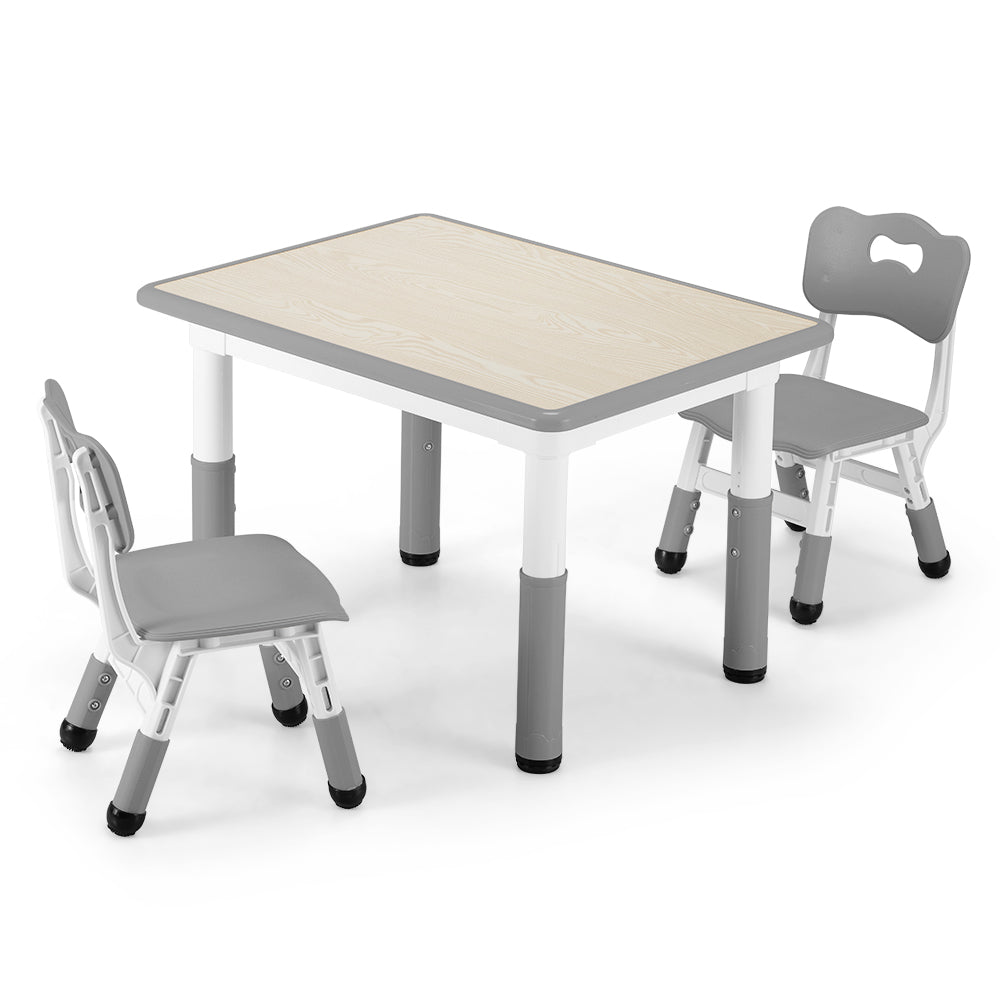 PlayPals Kids Table and Chairs Set Height Adjustable Graffiti Desktop - Sunyee