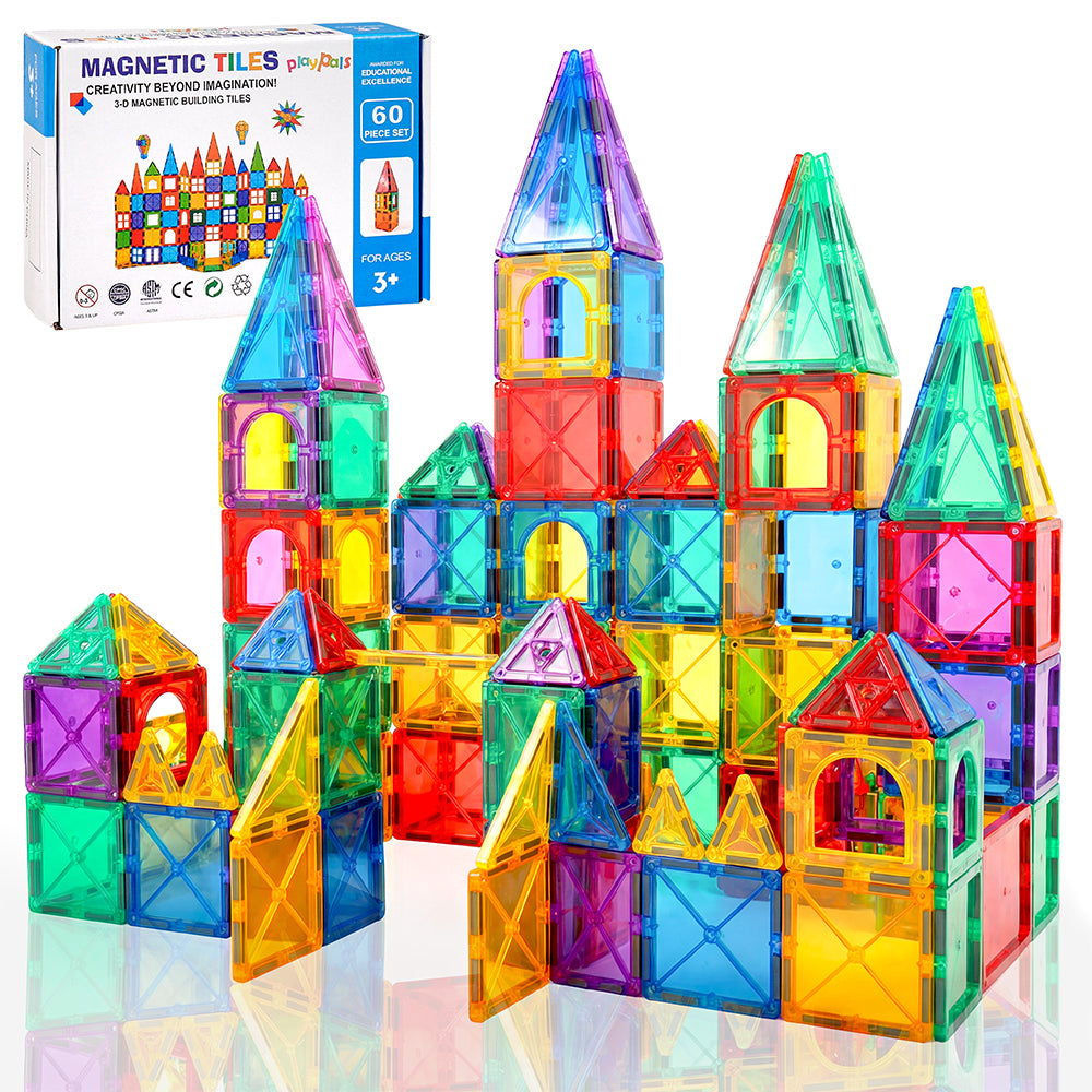 Playpals Kids Magnetic Tiles Blocks Building Educational Toys Child Gift - Sunyee