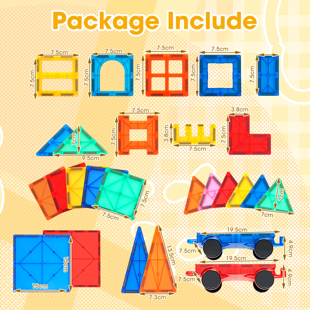 Playpals Kids Magnetic Tiles Blocks Building Educational Toys Child Gift