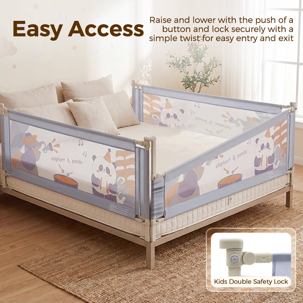 Playpals Baby Bed Rail S/M/L Height Adjustable Kids Safety Toddler Protect