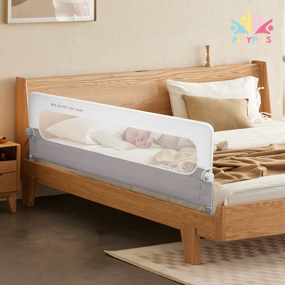 Playpals Baby Bed Rail 200x60CM Adjustable Folding Kids Safety Protect