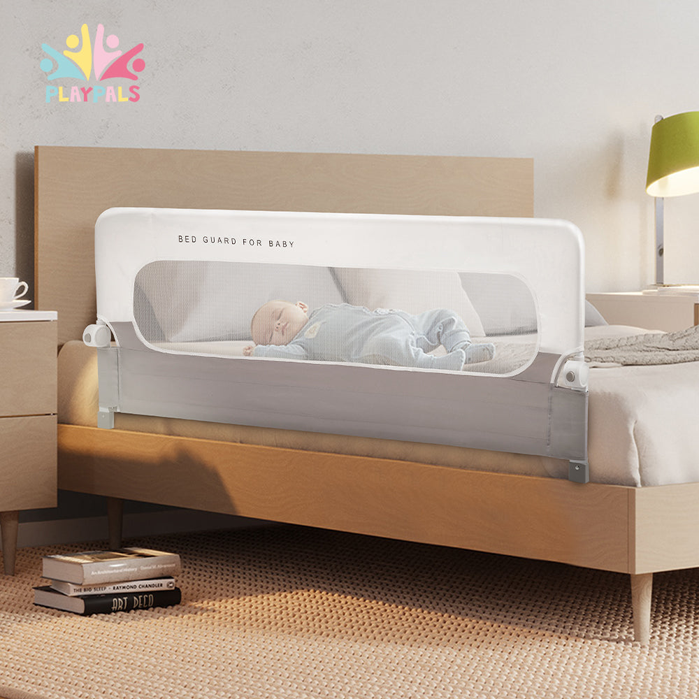 Playpals Baby Bed Rail 150x60CM Adjustable Folding Kids Safety Protect