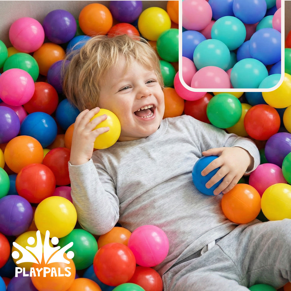 PlayPals 300 Pcs Ball Pit Balls BPA Free Plastic Balls with Storage Bag