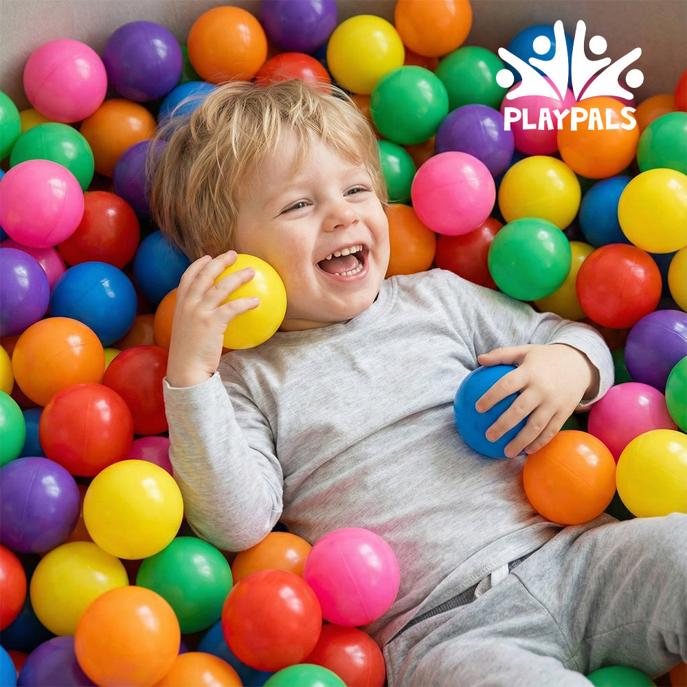 PlayPals 300 Pcs Ball Pit Balls BPA Free Plastic Balls with Storage Bag