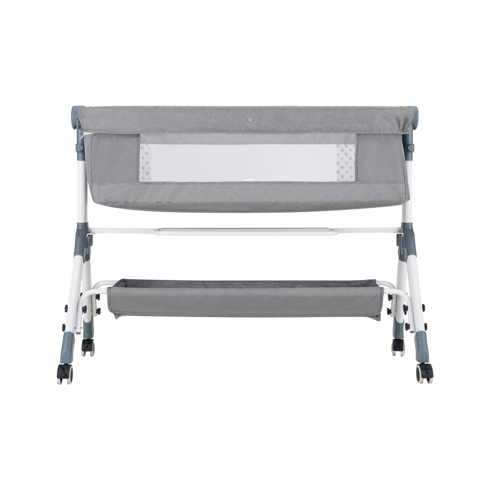 PlayPals Baby Cot Crib Bed Portable Bassinet Bedside Sleeper Adjustable Height - Sunyee