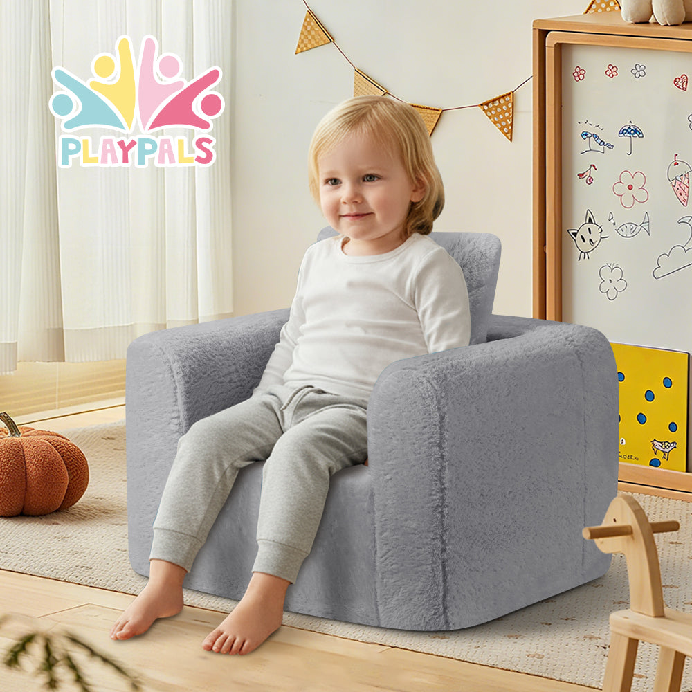 Playpals Kid Sofa Play Couch with Pillow High Back Toddler Chair Sofa - Sunyee