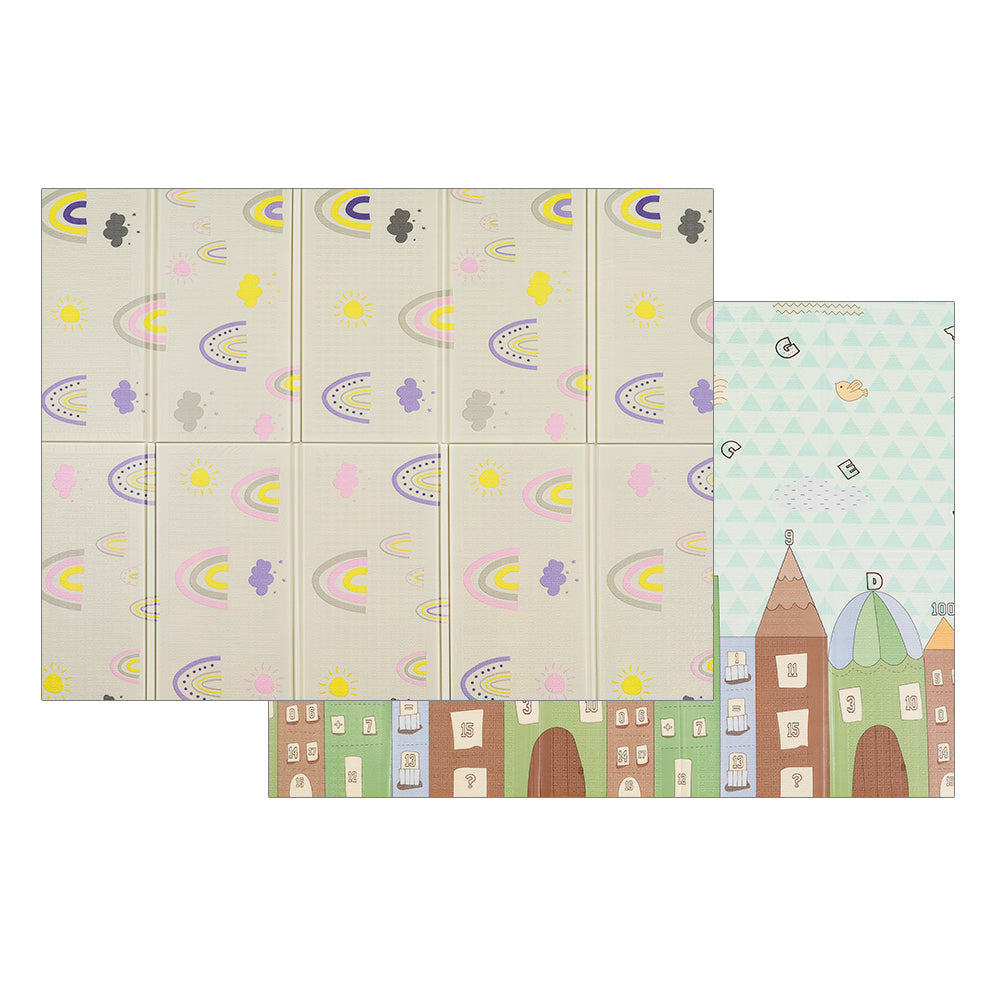Playpals Kids Play Mat Baby Crawling Double Folding XPE Foam Pad Non-slip Carpet - Sunyee