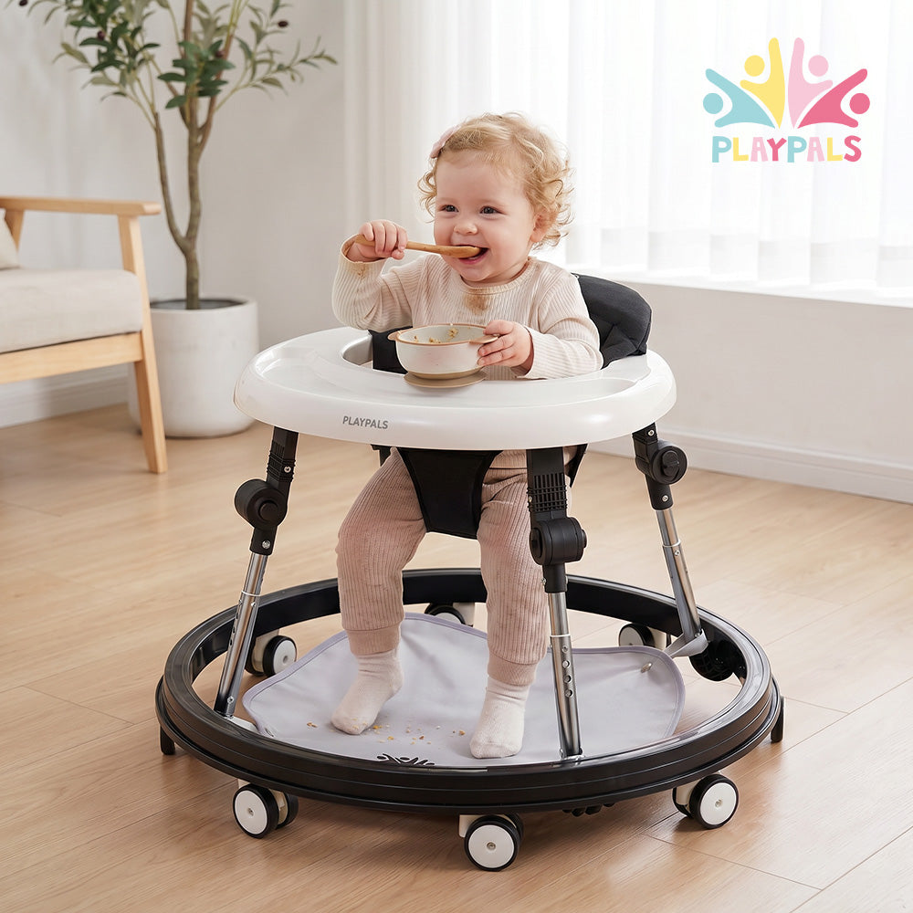 Playpals 3-IN-1 Baby Walker Adjustable Stroller Kids Ride On Toy