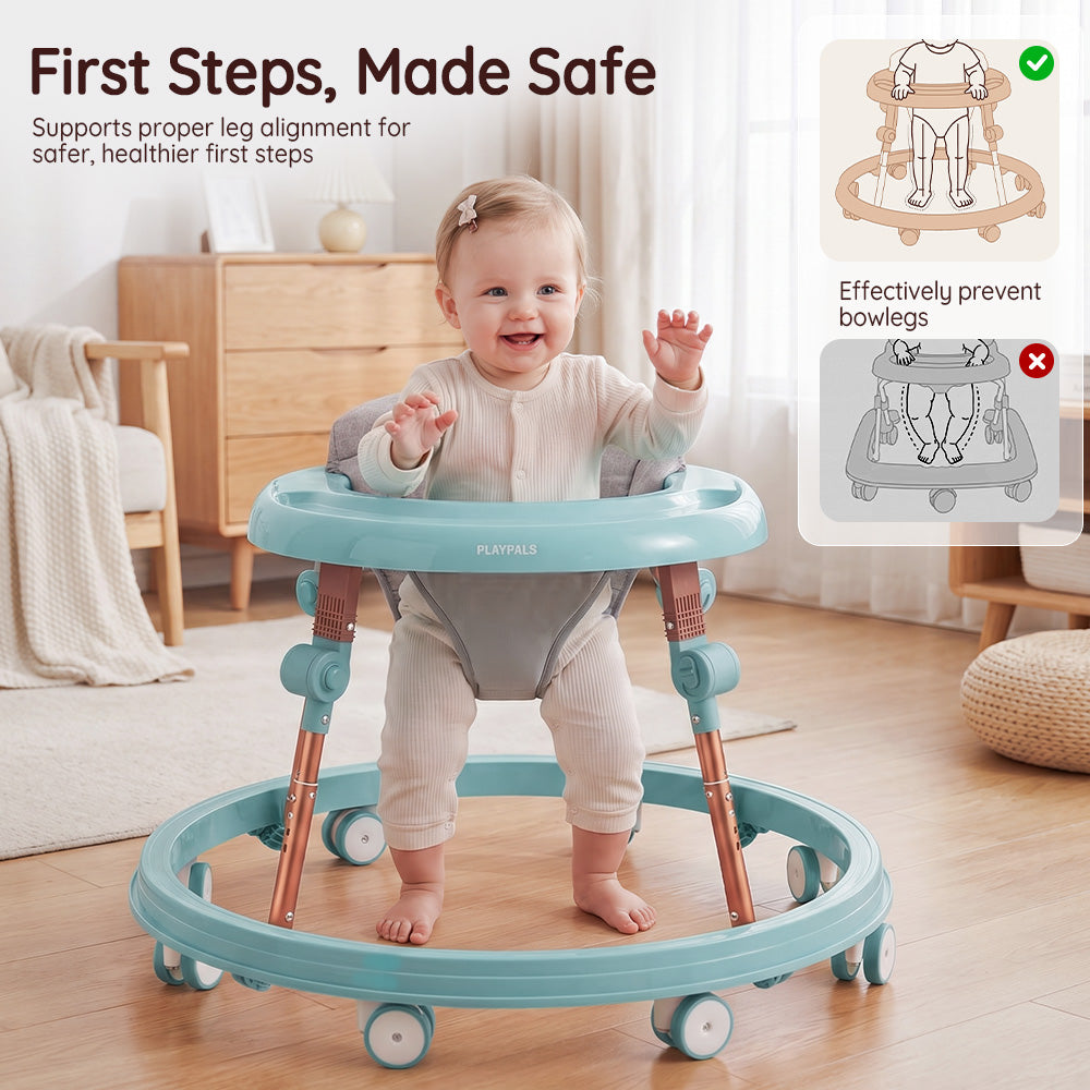 Playpals 3-IN-1 Baby Walker Adjustable Stroller Kids Ride On Toy