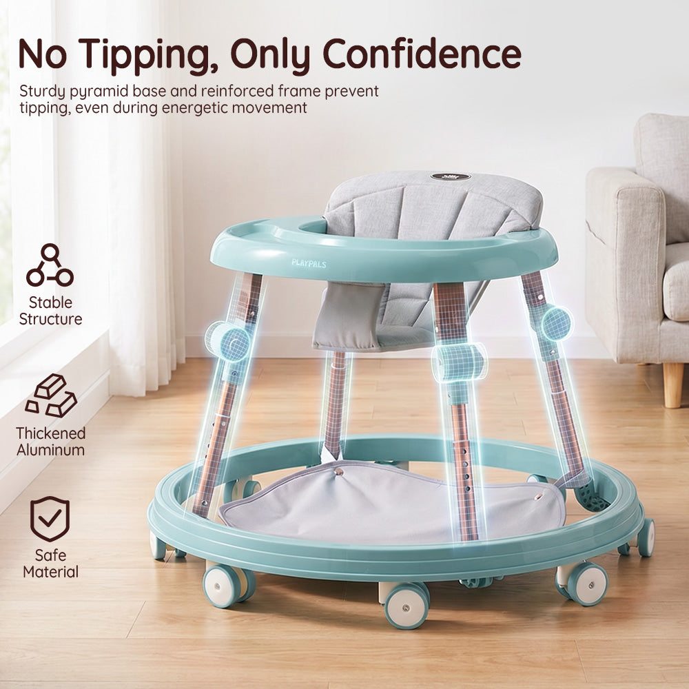 Playpals 3-IN-1 Baby Walker Adjustable Stroller Kids Ride On Toy